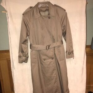 John Weitz Women’s Tan Trench Coat with Removable Liner - Size 10
